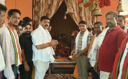 बीजापुर विधायक विक्रम मंडावी ने ग्राम भद्राकाली में माता भद्राकाली के किए दर्शन, क्षेत्र की सुख-समृद्धि के लिए मांगा आशीर्वाद